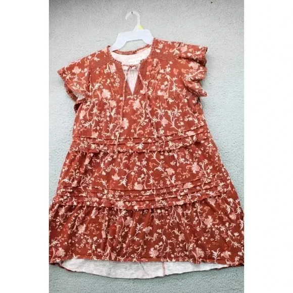 Knox Rose Women's Dress-Size Large-Boho-Bohemian Flowey Dress - Picture 1 of 7